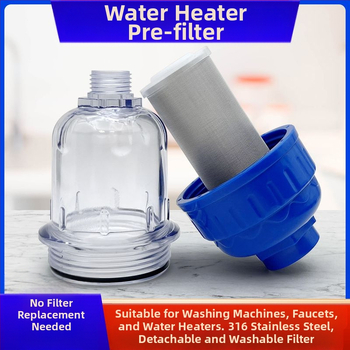 Προφίλτρο για οικιακό ηλεκτρικό θερμοσίφων — φιλτράρισμα εισροής νερού για βρύση και ντους, χωρίς αντικατάσταση πυρήνα