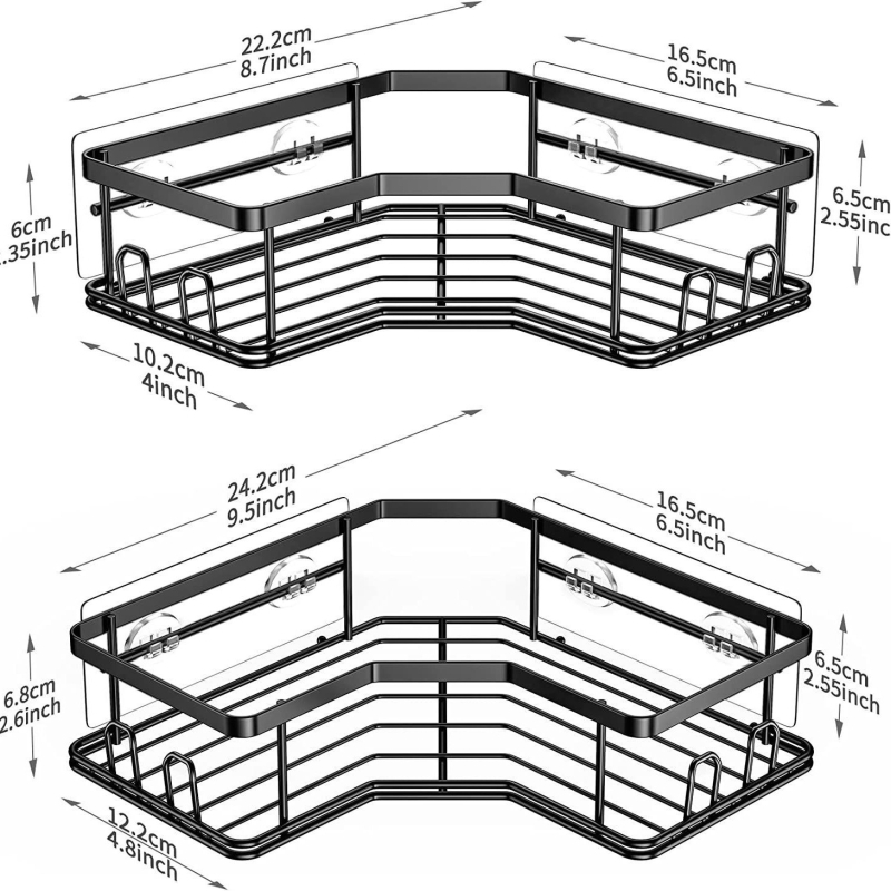Shengxinju vonios lentyna — nerūdijantis plienas dažyto paviršiaus, 2 sluoksniai, apkrova 10 kg (Nerūdijantis plienas, Dažytas paviršius, 2 sluoksniai, 10 kg)