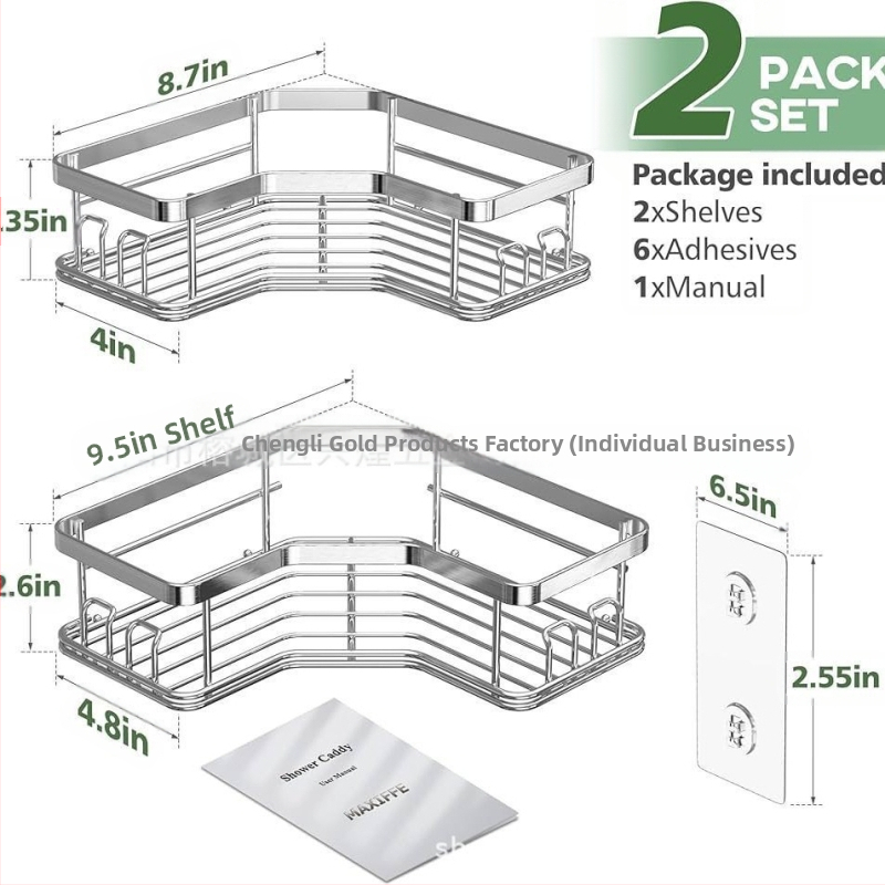 Shengxinju vonios lentyna — nerūdijantis plienas dažyto paviršiaus, 2 sluoksniai, apkrova 10 kg (Nerūdijantis plienas, Dažytas paviršius, 2 sluoksniai, 10 kg)
