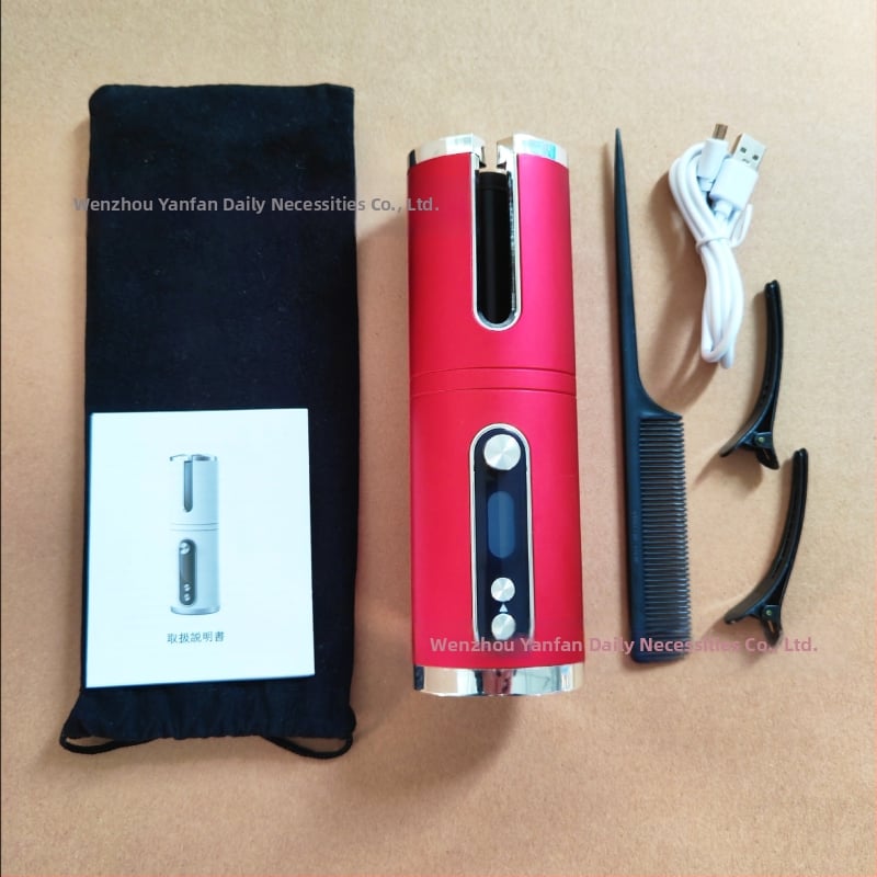 Automatinė plaukų garbanojimo priemonė – belaidė mini sukamasis garbanų prietaisas, 34 W, šildytuvo skersmuo <15 mm, 6 pakopų temperatūros reguliavimas