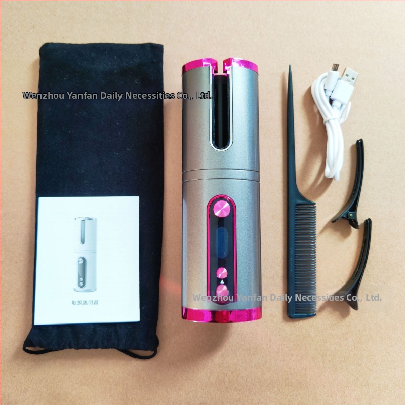 Automatinė plaukų garbanojimo priemonė – belaidė mini sukamasis garbanų prietaisas, 34 W, šildytuvo skersmuo <15 mm, 6 pakopų temperatūros reguliavimas