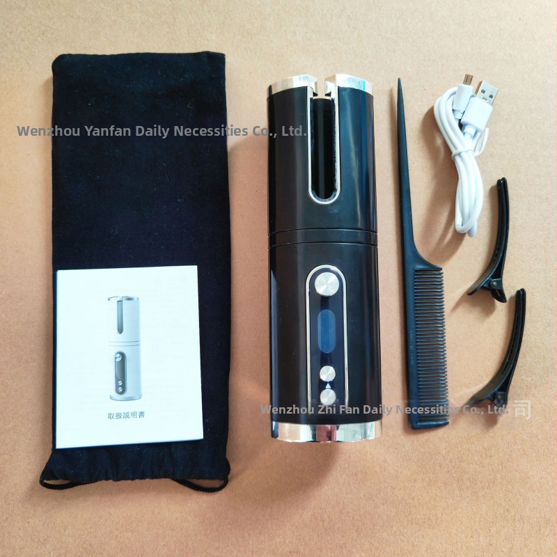 Automatinė plaukų garbanojimo priemonė – belaidė mini sukamasis garbanų prietaisas, 34 W, šildytuvo skersmuo <15 mm, 6 pakopų temperatūros reguliavimas