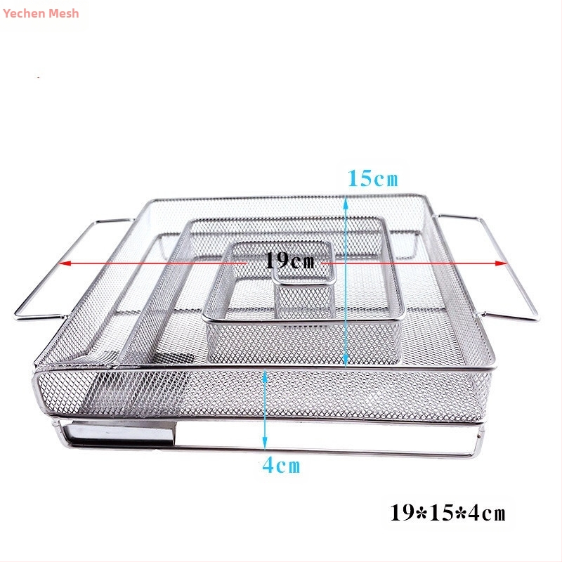 Плоча за пушене от неръждаема стомана за барбекю – генератор за студено пушене с дървесни стърготини, квадратна, 176 g, опаковка 50 бр., полирана и заварена