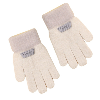 Vaikiškos pirštinės iš alpakos su fliso įdėklu, mezotos penkių pirštų ir su karikatūros dizainu, rudens–žiemos sezonui, šiltos