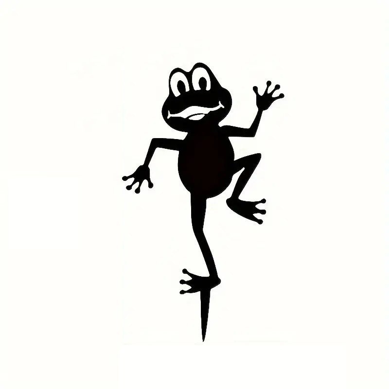 Béka alakú kerti dekoráció, vasból készült, márka 02njhu, alkalmas kertbe, egyedi csomagolású PP zacskóban