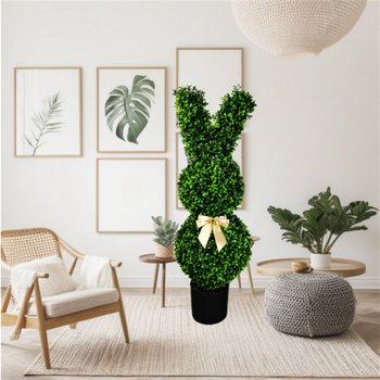 Κουνελάκι σε γλάστρα με τεχνητά πράσινα φυτά — μαλακό PVC; τεχνητά πράσινα φυτά; Μάρκα Other; Σκοπός Other