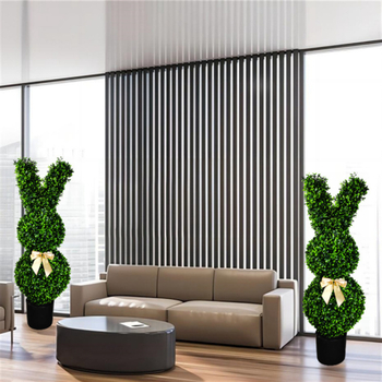 Κουνελάκι σε γλάστρα με τεχνητά πράσινα φυτά — μαλακό PVC; τεχνητά πράσινα φυτά; Μάρκα Other; Σκοπός Other