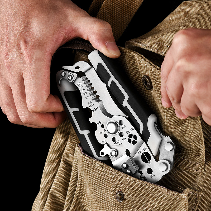 21-in-1 daugiafunkcinės laidų odėlinimo replės – elektrikams, pramoninio lygio įrankis laidų odėlinimui ir krimpavimui