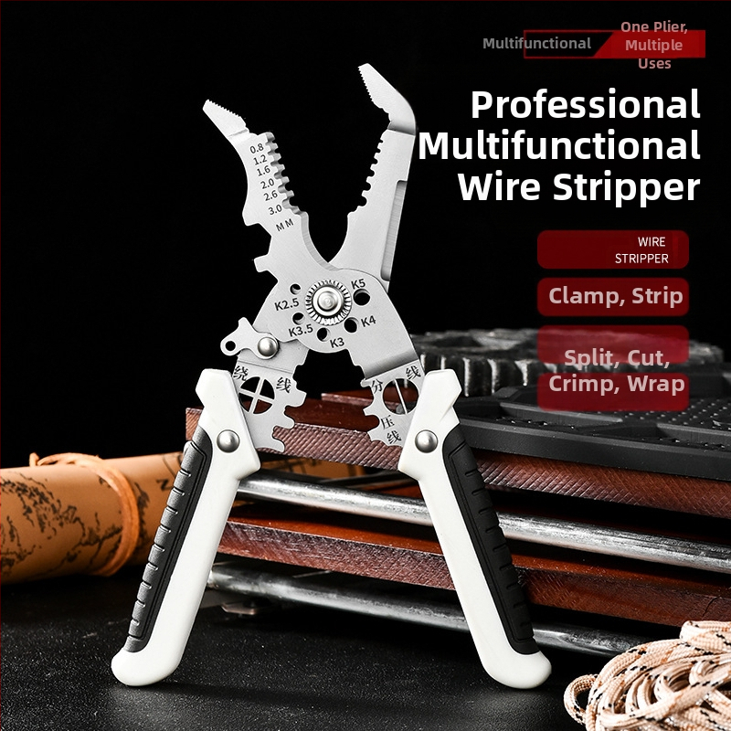 21-in-1 daugiafunkcinės laidų odėlinimo replės – elektrikams, pramoninio lygio įrankis laidų odėlinimui ir krimpavimui