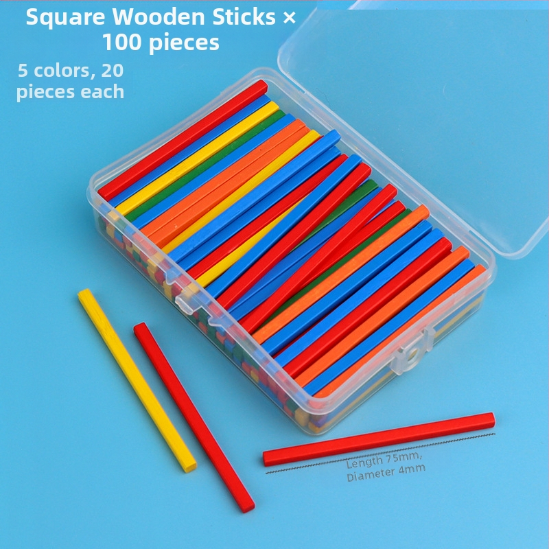 Medinis komplektas geometrijos figūroms skaičiuoti su strypeliais ir diskais – 3D geometrijos modelių rinkinys 7–14 metų vaikams