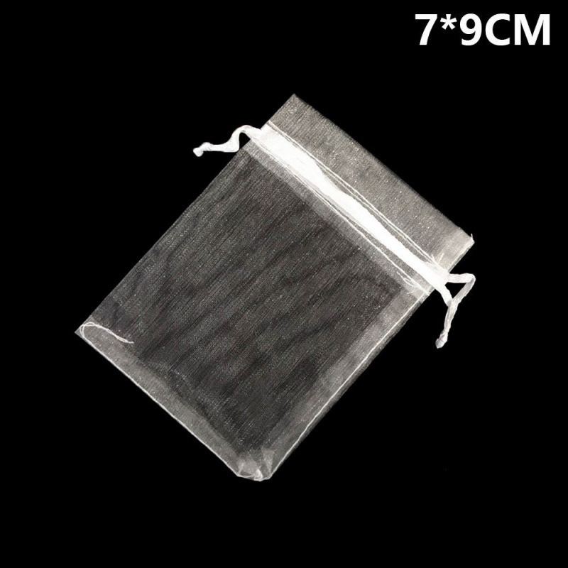 Органза торбички с връзки за коледни подаръци и бижута, 25/50 бр./пакет, тегло 1 g на торбичка, възможна персонализация