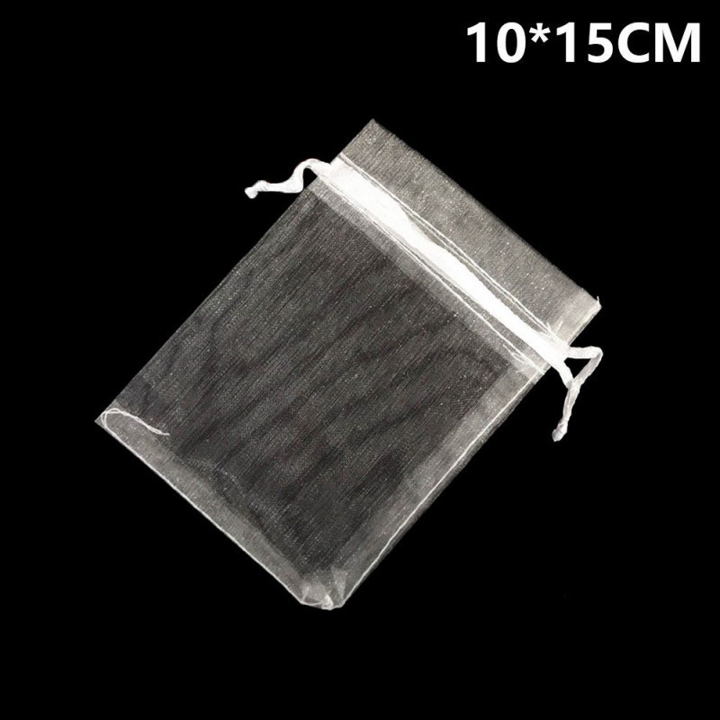 Органза торбички с връзки за коледни подаръци и бижута, 25/50 бр./пакет, тегло 1 g на торбичка, възможна персонализация