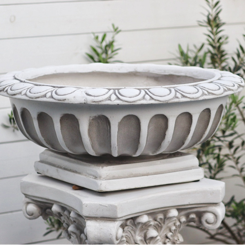 Γλάστρα σε ευρωπαϊκό στυλ με ρωμαϊκή κολώνα, χαραγμένη κατασκευή από οξείδιο του μαγνησίου, ιδανικό δώρο για τον κήπο
