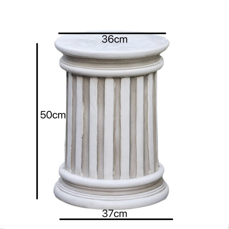 Γλάστρα σε ευρωπαϊκό στυλ με ρωμαϊκή κολώνα, χαραγμένη κατασκευή από οξείδιο του μαγνησίου, ιδανικό δώρο για τον κήπο