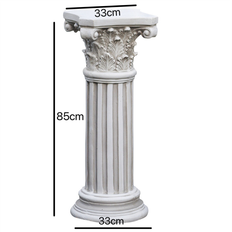 Γλάστρα σε ευρωπαϊκό στυλ με ρωμαϊκή κολώνα, χαραγμένη κατασκευή από οξείδιο του μαγνησίου, ιδανικό δώρο για τον κήπο