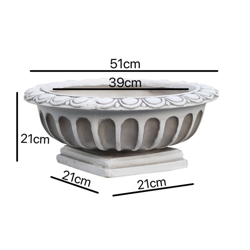 Γλάστρα σε ευρωπαϊκό στυλ με ρωμαϊκή κολώνα, χαραγμένη κατασκευή από οξείδιο του μαγνησίου, ιδανικό δώρο για τον κήπο