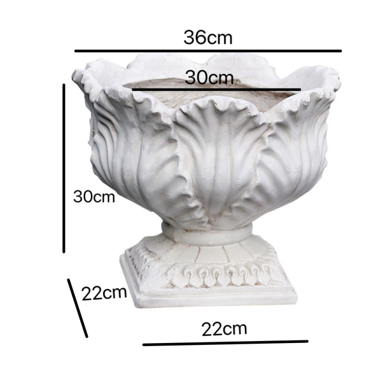 Γλάστρα σε ευρωπαϊκό στυλ με ρωμαϊκή κολώνα, χαραγμένη κατασκευή από οξείδιο του μαγνησίου, ιδανικό δώρο για τον κήπο