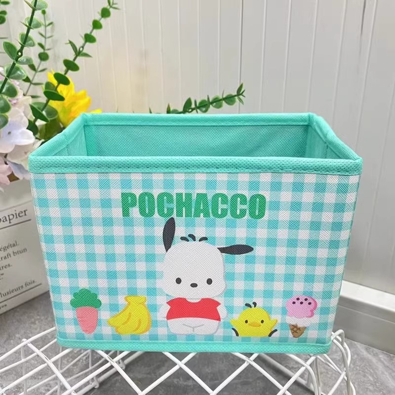 Rajzfilmszerű asztali tároló doboz, összecsukható, PU anyag, kozmetikumok számára, 18 literes kapacitás