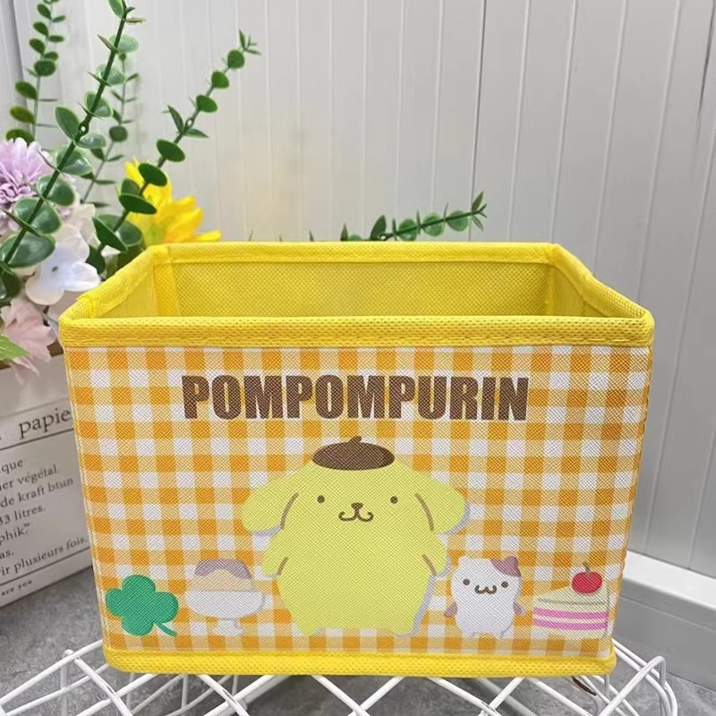 Rajzfilmszerű asztali tároló doboz, összecsukható, PU anyag, kozmetikumok számára, 18 literes kapacitás