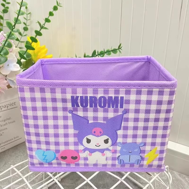 Rajzfilmszerű asztali tároló doboz, összecsukható, PU anyag, kozmetikumok számára, 18 literes kapacitás