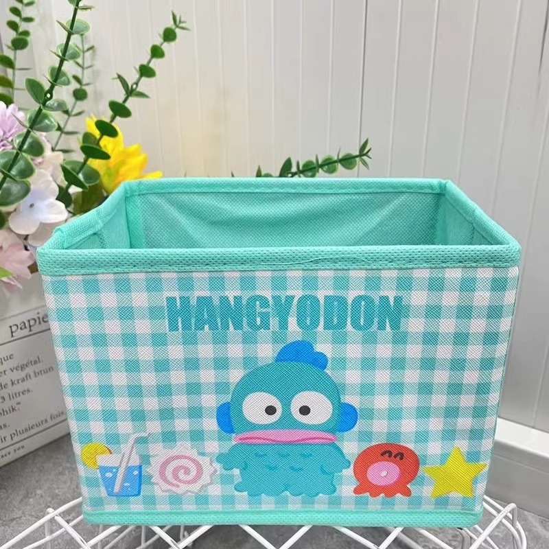 Rajzfilmszerű asztali tároló doboz, összecsukható, PU anyag, kozmetikumok számára, 18 literes kapacitás