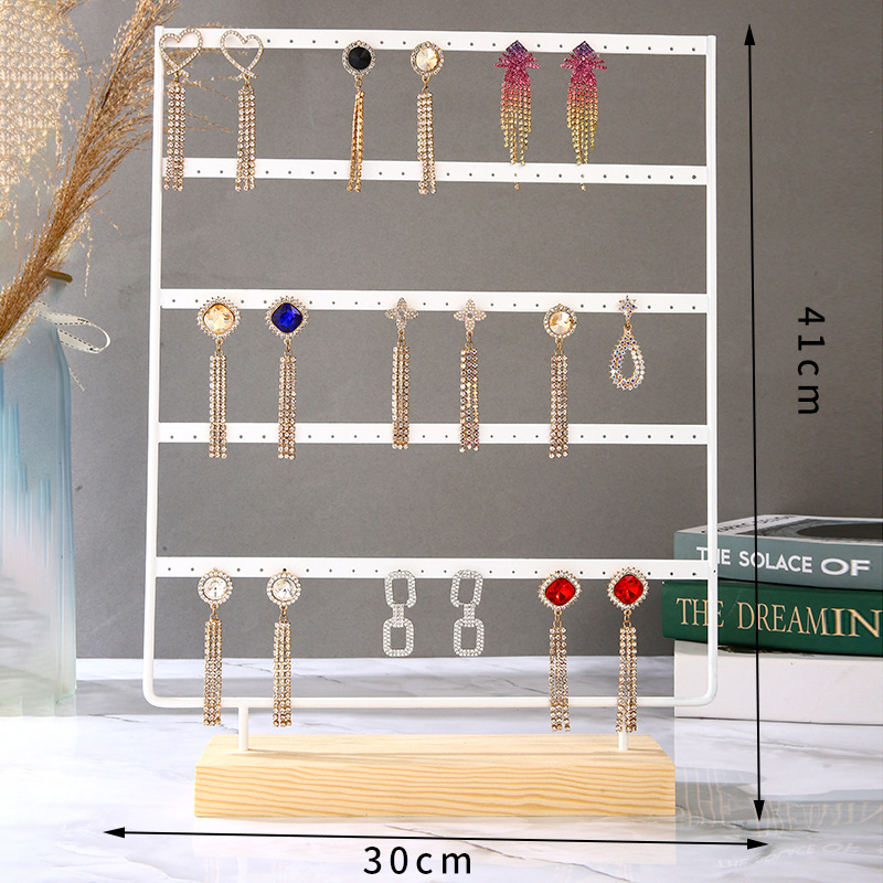 Kettős funkciójú fém ékszer kiállító állvány, kemény-fa héjjal és kovácsoltvas kivitelezéssel (Típus: kettős funkció; Anyag: fém; Héj anyaga: szilárd fa; Kidolgozás: kovácsoltvas; Stílus: fejlett hatás)