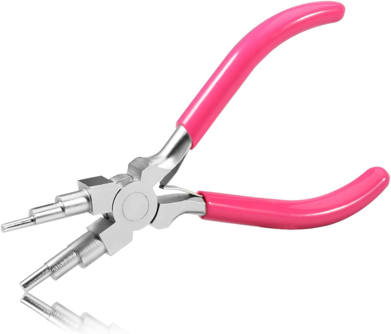 Hat szakaszos ékszerfogó tekeréshez és gyűrűk készítéséhez, rozsdavédett, 45# magas széntartalmú acél, kerek hegyű, DIY ékszerekhez, 0.18 kg