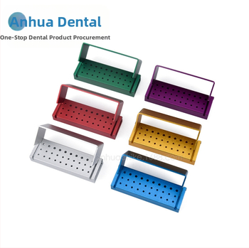 Fém fogászati eszközök fertőtlenítő doboza 30 lyukkal, nyitott tároló kialakítással