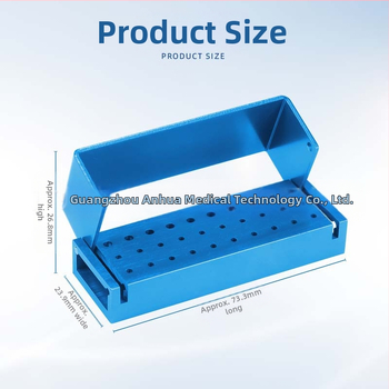 Fém fogászati eszközök fertőtlenítő doboza 30 lyukkal, nyitott tároló kialakítással