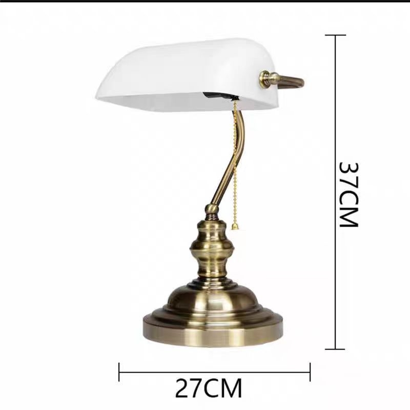 Fémvázas asztali lámpa, modell QS099, Quan si, retro Kínai Köztársaság stílusú, irodai és tanulási célra, feszültség legfeljebb 36V