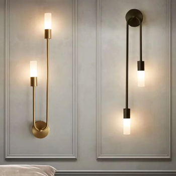 Φωτιστικό τοίχου σε σκανδιναβικό στιλ – LED, PVC σκιά, μεταλλικό σώμα, 220V