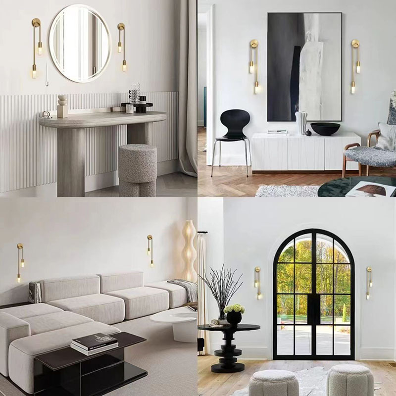 Nordic stílusú falikar – LED, PVC árnyékoló, fém test, 220V