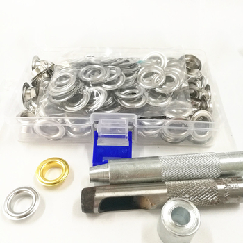 Σετ eyelet buckles από ορείχαλκο, 100 τεμάχια με τριμελές σετ εργαλείων, κατάλληλο για παλτά, τζιν, παπούτσια, σκηνές