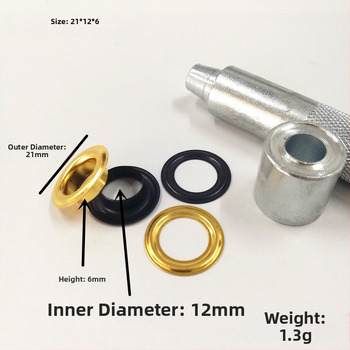 Σετ eyelet buckles από ορείχαλκο, 100 τεμάχια με τριμελές σετ εργαλείων, κατάλληλο για παλτά, τζιν, παπούτσια, σκηνές