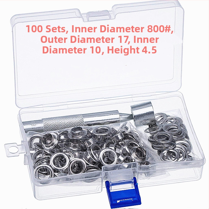 Σετ eyelet buckles από ορείχαλκο, 100 τεμάχια με τριμελές σετ εργαλείων, κατάλληλο για παλτά, τζιν, παπούτσια, σκηνές