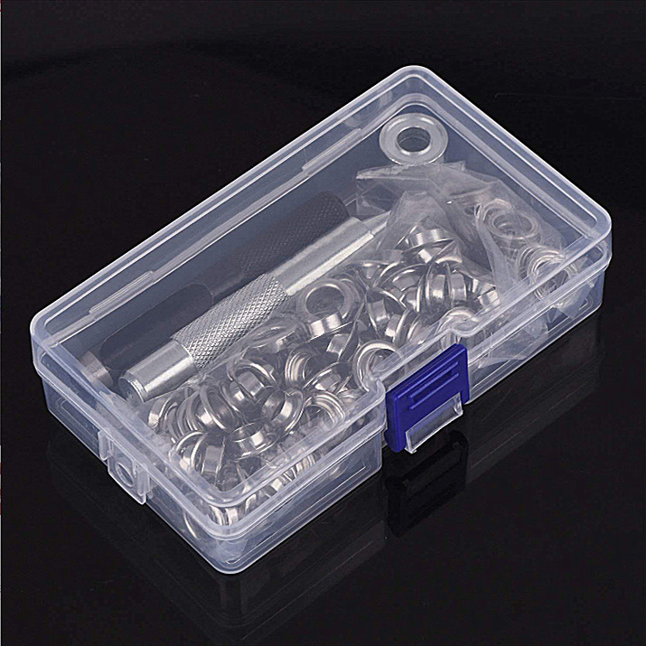 Σετ eyelet buckles από ορείχαλκο, 100 τεμάχια με τριμελές σετ εργαλείων, κατάλληλο για παλτά, τζιν, παπούτσια, σκηνές