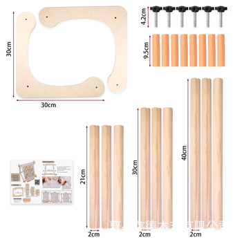Ρυθμιζόμενος ξύλινος επιτραπέζιος στάντ για κέντημα, με στήριγμα για βρόχο κεντήματος και επιτραπέζιο πλαίσιο