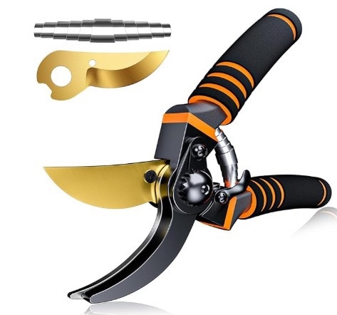 Henglide Ψαλίδια Κλαδέματος Φρούτων με Λαβή από Σπόγγο και Τρία Δαχτυλίδια