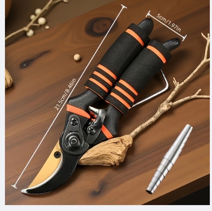 Henglide Ψαλίδια Κλαδέματος Φρούτων με Λαβή από Σπόγγο και Τρία Δαχτυλίδια