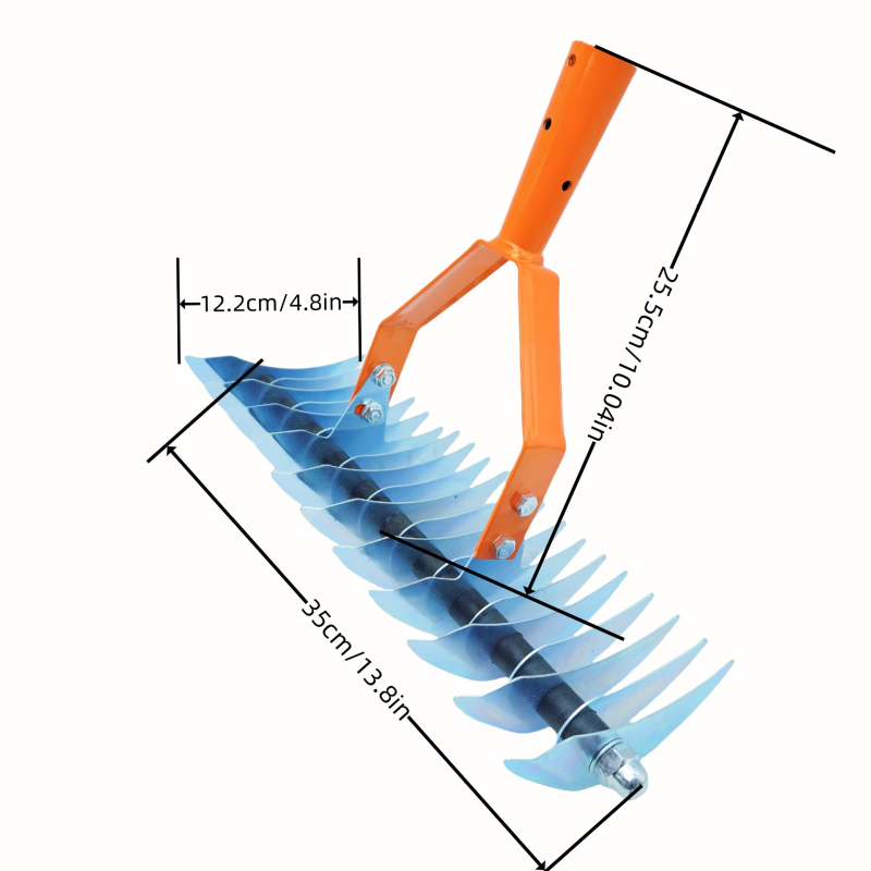 Leválasztható gyepgereblye fűhöz és szárhoz, levelek és talaj tisztítására, udvari kerthez