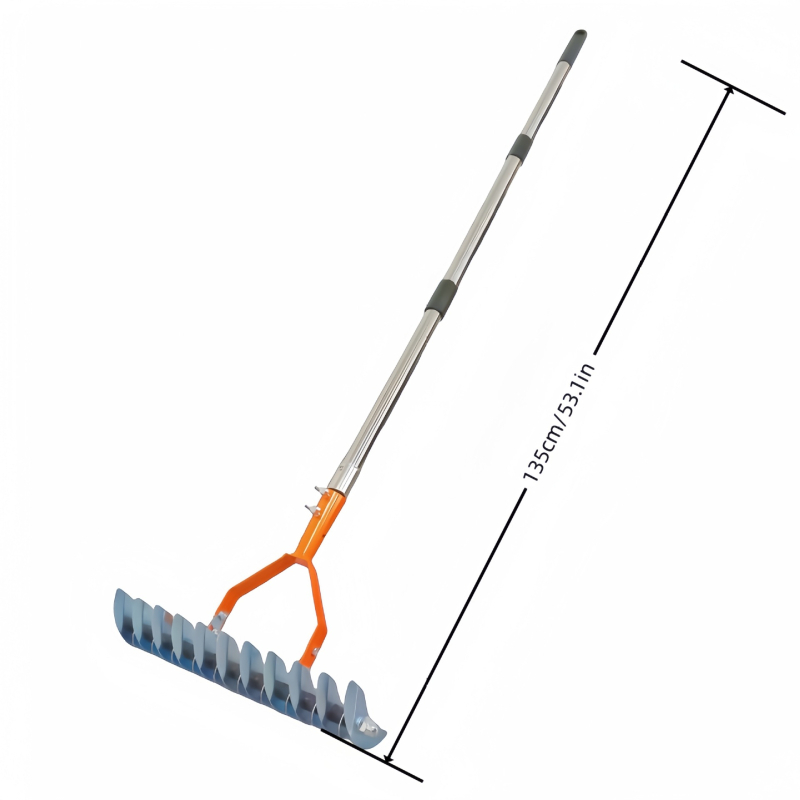 Leválasztható gyepgereblye fűhöz és szárhoz, levelek és talaj tisztítására, udvari kerthez