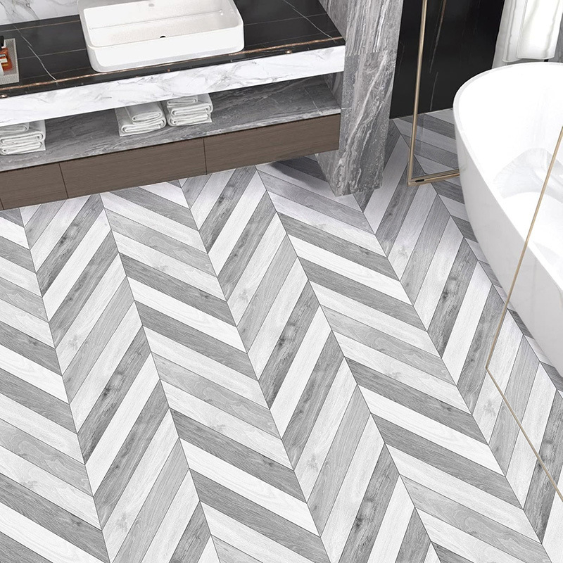 Самозалепващи подови стикери с дървена шарка и релефна повърхност - марка Qian chen; високо качество; дебелина 0,2 мм; структура: композит; подходящи за баня, хол, спалня, коридор и други помещения