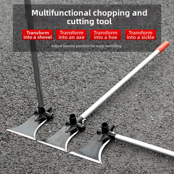 Daugiakryptė kastuvė-kasa iš manganinės plieno; skirta kirpimui, pjaustymui ir kasimui; lauko naudojimui; modelis: Daugiakryptė kastuvė-kasa