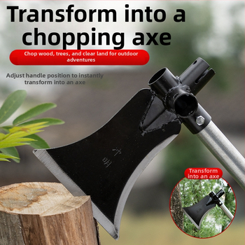 Daugiakryptė kastuvė-kasa iš manganinės plieno; skirta kirpimui, pjaustymui ir kasimui; lauko naudojimui; modelis: Daugiakryptė kastuvė-kasa