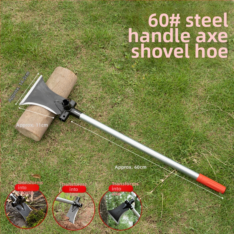 Daugiakryptė kastuvė-kasa iš manganinės plieno; skirta kirpimui, pjaustymui ir kasimui; lauko naudojimui; modelis: Daugiakryptė kastuvė-kasa