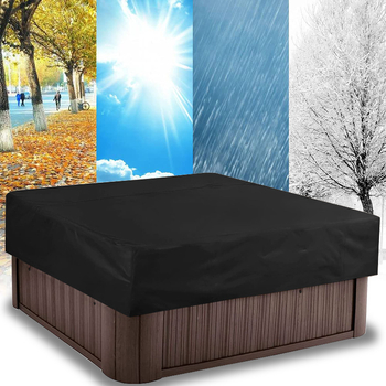 Εξωτερική τετράγωνη κάλυψη για τραπέζι/μπανιέρα/καρέκλες, αδιάβροχη με καπό, ασημί επίστρωση 190T πολυεστέρα, μάρκα Hike, μοντέρνο στυλ απλότητας, κάλυμμα σκόνης/καναπέ/κλιματιστή