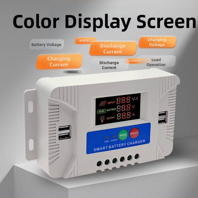 Соларен контролер за улично осветление с автоматично разпознаване, 48V, пластмасов корпус, CE сертифициран