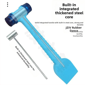 Plieninis korpusas su odiniu rankena – dviejų funkcijų montavimo įrankis plytelėms ir durų/ langų rėmams; plastikinė mentele ir gumos sandarinimo juosta