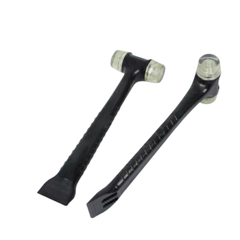 Plieninis korpusas su odiniu rankena – dviejų funkcijų montavimo įrankis plytelėms ir durų/ langų rėmams; plastikinė mentele ir gumos sandarinimo juosta