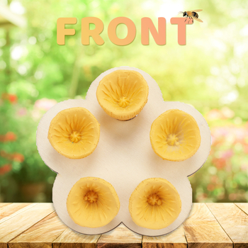 Gyantából készült méh ivó pohár virágos motívummal – pastoral asztali dekoráció